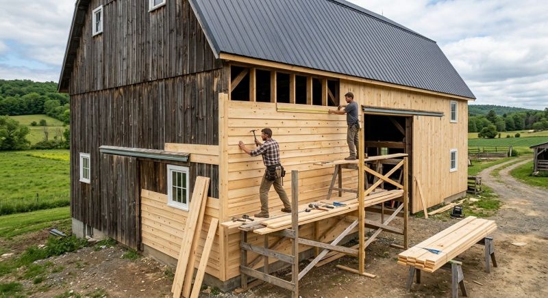 Barn Siding Installation in Nottingham, NH