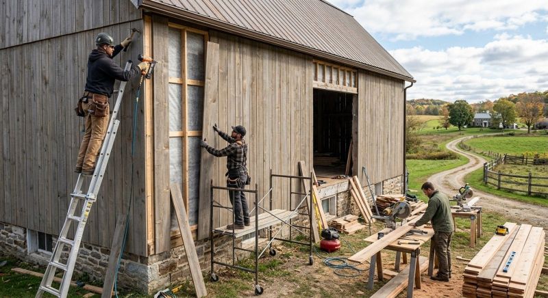 Barn Siding Replacement in Hooksett, NH