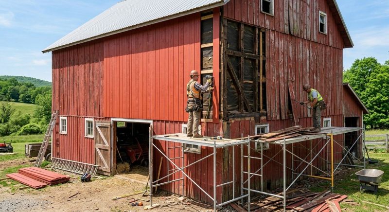 Barn Siding Replacement in Rowley, MA