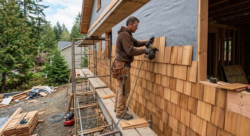 Cedar Siding Installation in Durham, NH