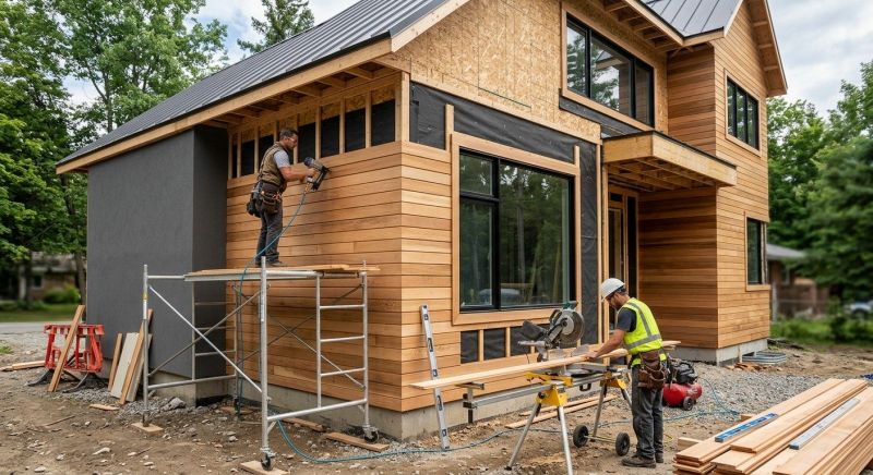 Faux Wood Siding Installation in Amesbury, MA