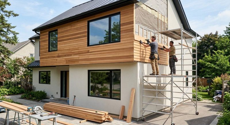 Faux Wood Siding Installation in Nottingham, NH