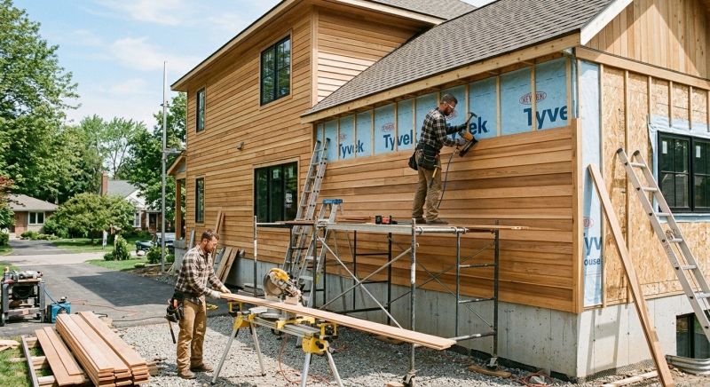 Faux Wood Siding Installation in York, ME