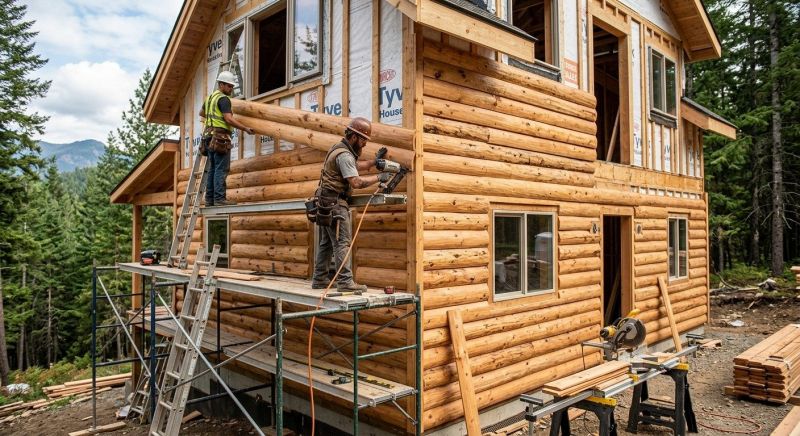 Log Siding Installation in Barrington, NH