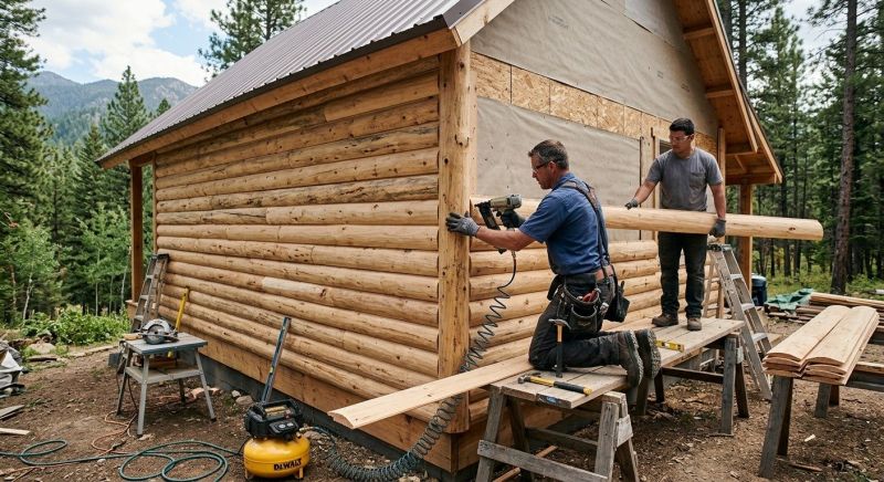 Log Siding Installation in Groveland, MA