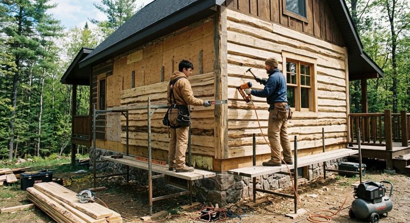 Log Siding Installation in Manchester, NH