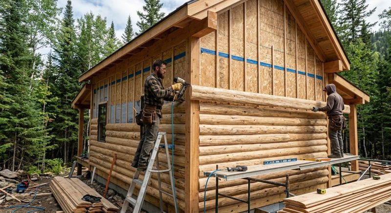 Log Siding Installation in Stratham, NH