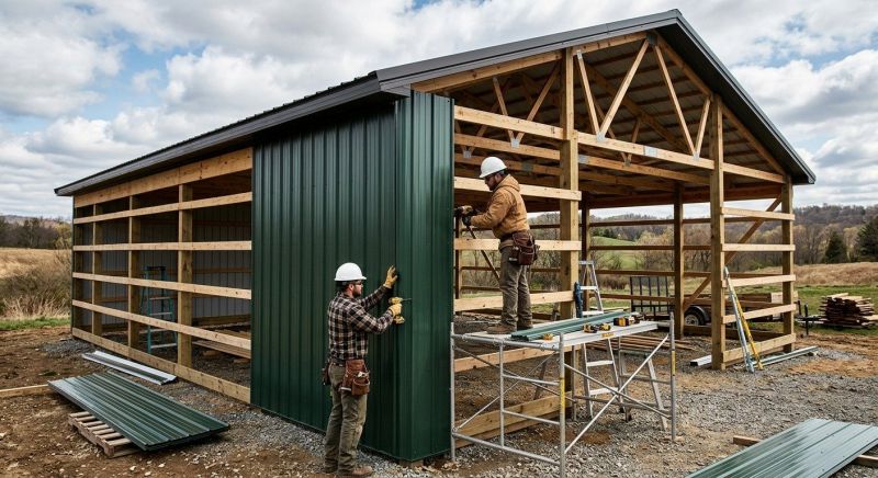 Pole Barn Siding Installation in Epping, NH