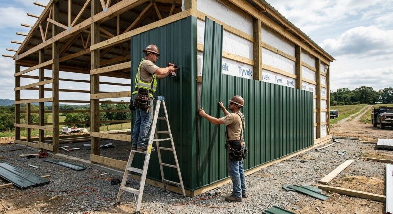 Pole Barn Siding Installation in Epping, NH