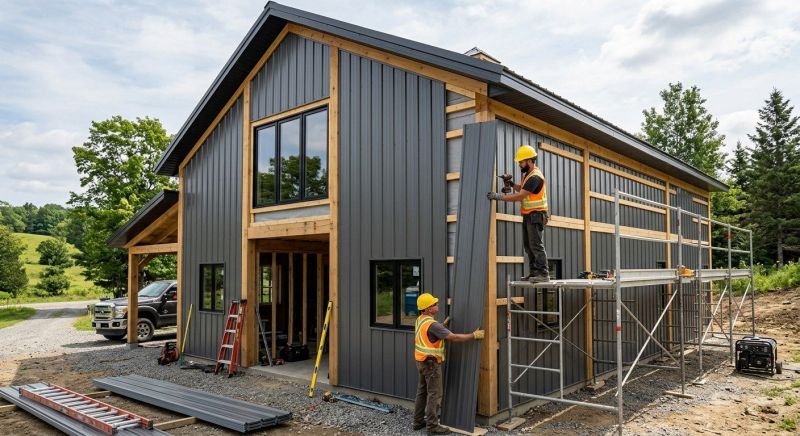 Pole Barn Siding Installation in Epping, NH