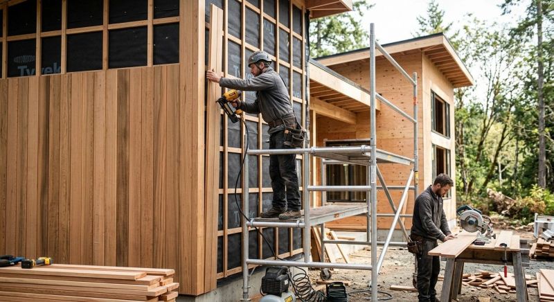 Wood Cladding Installation in Georgetown, MA