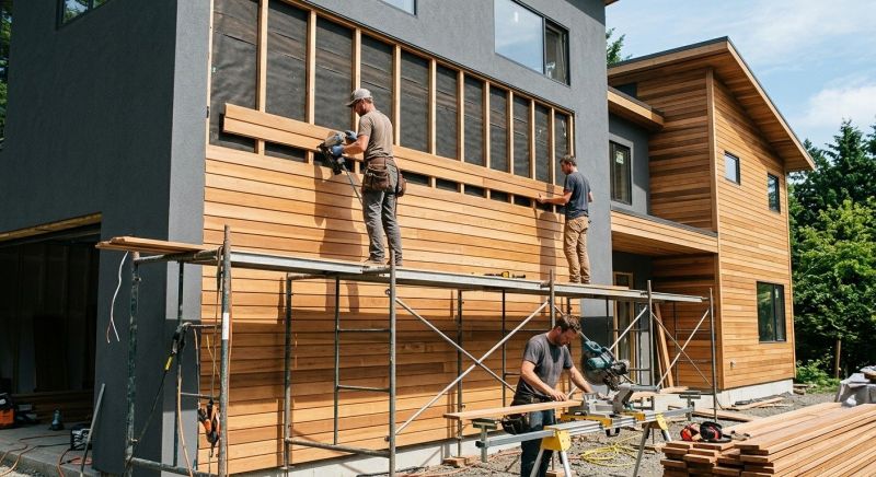 Wood Cladding Installation in Newburyport, MA