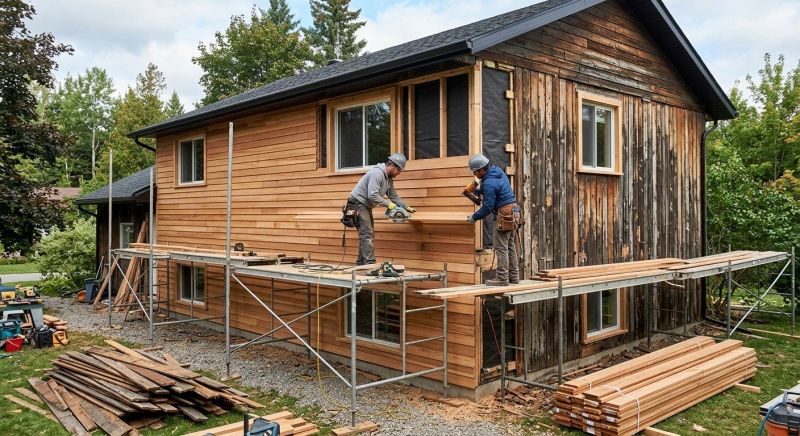 Wood Cladding Installation in Nottingham, NH